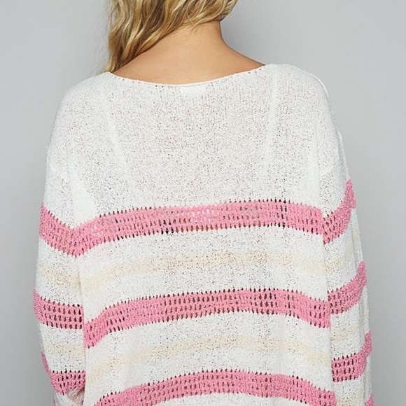 POL Cotton Candy Striped Knit Sweater - Picture 4 of 6